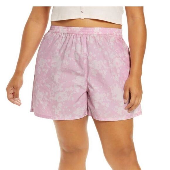 Bp Lightweight Cotton Short Pink tie dye summer shorts - Picture 1 of 7